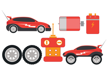 RC Car Part Vector Icons - Free vector #435035