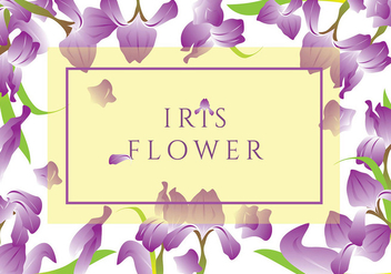 Iris Flower Greeting Card Vector - бесплатный vector #435095