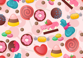 Seamless Pattern Of Sweet Candy - бесплатный vector #435225