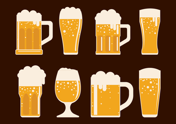 Cerveja Vector Icons Set - vector #435325 gratis