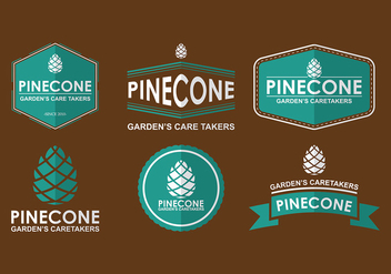 Pine cones Logo Free Vector - vector #435445 gratis