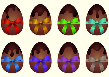 Vector Of Chocolate Easter Eggs - vector gratuit #435525 