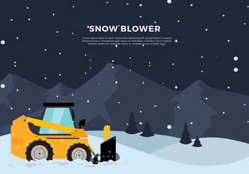 Snow Blower Tractor Free Vector - Kostenloses vector #435605