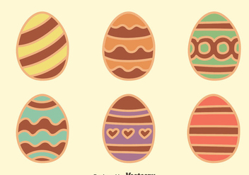 Chocolate Easter Egg Collection Vectors - Free vector #435765