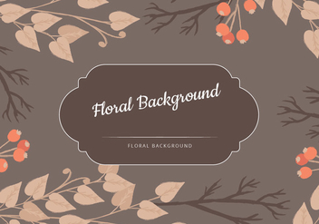 Vector Brown Floral Background - vector gratuit #435785 