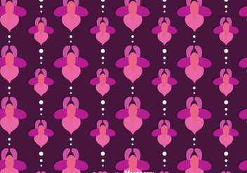 Beautiful Purple Iris Flowers Pattern Vector - Free vector #435855