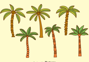 Palm Tree Collection Vectors - Free vector #435915
