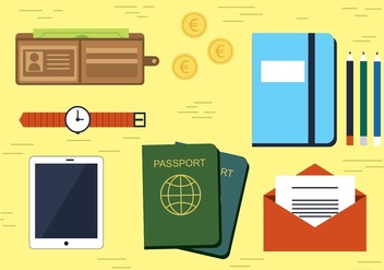 Free Vector Travel Icons Illustration - Free vector #436375