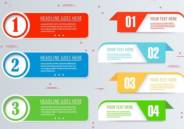 Free Vector Infographic Banner Set - Free vector #436385