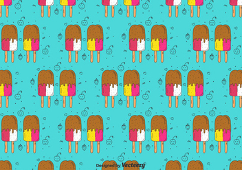Popsicles Doodle Pattern - бесплатный vector #436415