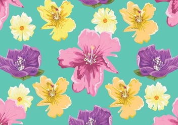 Rhododendron Seamless Pattern Vector - vector gratuit #436455 