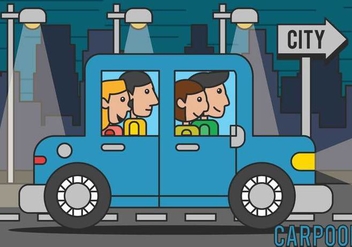 Carpool illustration - vector #436945 gratis