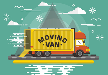 Flat Moving Van Vector Design - vector #437025 gratis