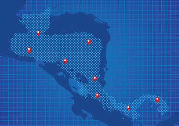 Central America Map Background Vector - vector #437105 gratis