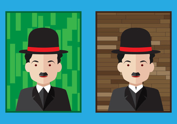 Charlie Chaplin Portrait Vectors - vector gratuit #437185 