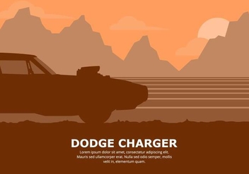 Dodge Car Illustration - vector #437425 gratis