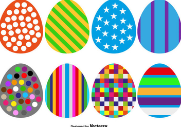 Collection Of 8 Vector Easter Eggs For Any Use - Vector - Free vector #437685