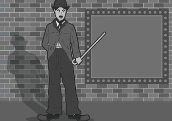 Charlie Chaplin Illustration - vector gratuit #437785 