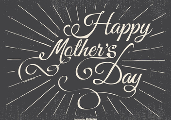 Typographic Happy Mother's Day Illustration - vector gratuit #438175 