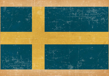 Grunge Flag of Sweden - Kostenloses vector #438355