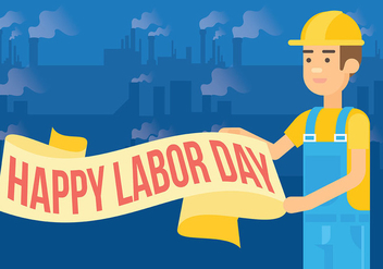 Labor Day Vector Background - vector #438385 gratis