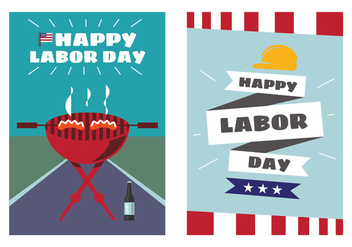 Labor Day Poster Vectors - vector gratuit #438435 