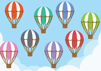 Hot Air Balloon Icon Vector - vector gratuit #438475 