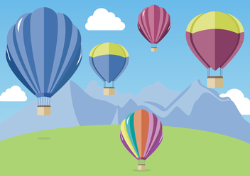 Hot Air Balloon Vector - vector gratuit #438485 