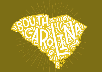 South Carolina State Lettering - Free vector #438795
