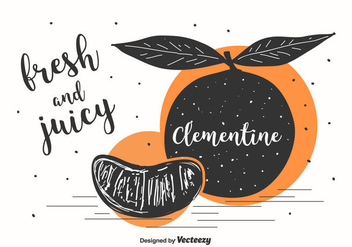 Clementine Illustration Background - vector gratuit #439345 