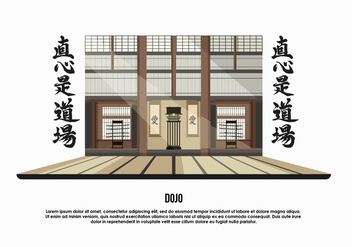 Dojo Room Background Vector Illustration - бесплатный vector #439375