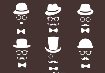 Old Man Retro Style Collection Vectors - Free vector #439405