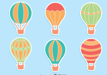 Hot Air Balloon Collection Vectors - vector gratuit #439415 