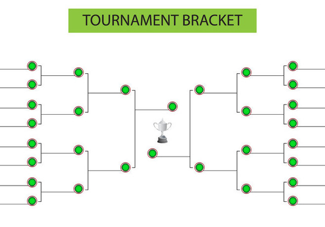 Tournament Bracket Blank Template Vector - Kostenloses vector #439645