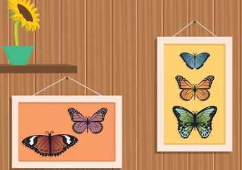 Free Mariposa In Frame Illustration - Free vector #439775