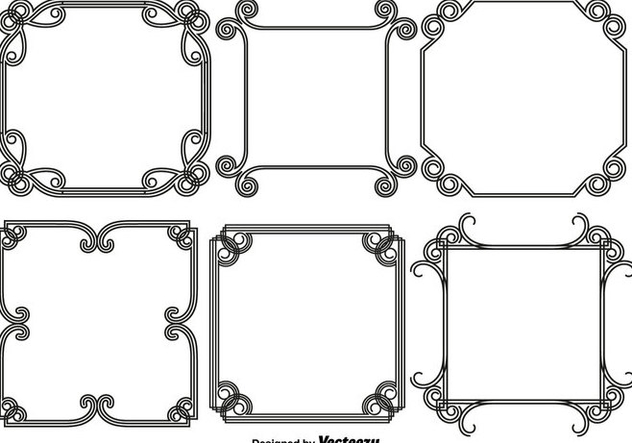 Vector Set Of Abstract Frames/Borders - Free vector #440075