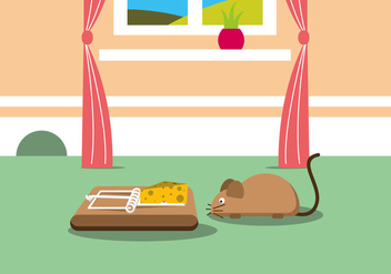 Mouse Trap Vector Illustration - бесплатный vector #440135