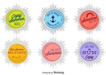 Vector Summer Badges For Any Use - Kostenloses vector #440155