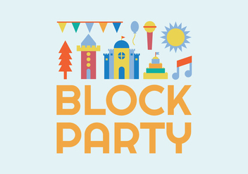 Block party illustration - vector gratuit #440255 