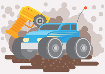 Rc Car Vector Background - Free vector #440265