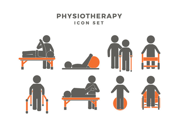 Physiotherapy Icon Set Free Vector - vector #440525 gratis