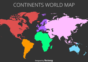 Vector Colorful World Map - vector gratuit #440595 