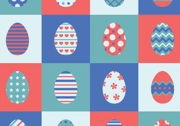 Set Of 16 Easter Eggs - Free vector #440645