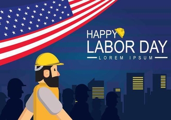 Free Labor Day Banner Illustration - vector #440905 gratis