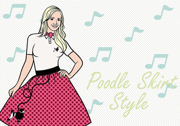 50s Poodle Skirt Vector Background - Kostenloses vector #441065