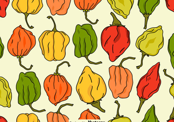 Vector Seamless Habanero Peppers Pattern - Free vector #441075