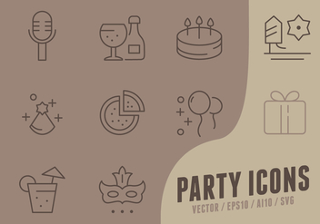 Happy Birthday Collection Icons - vector #441255 gratis