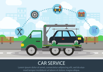 Road Car Assistance - vector #441525 gratis
