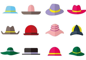 Free Hat Collection Icons Vector - Kostenloses vector #441535