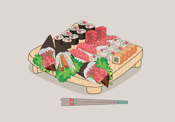 Sushi Temaki Vector - бесплатный vector #441635